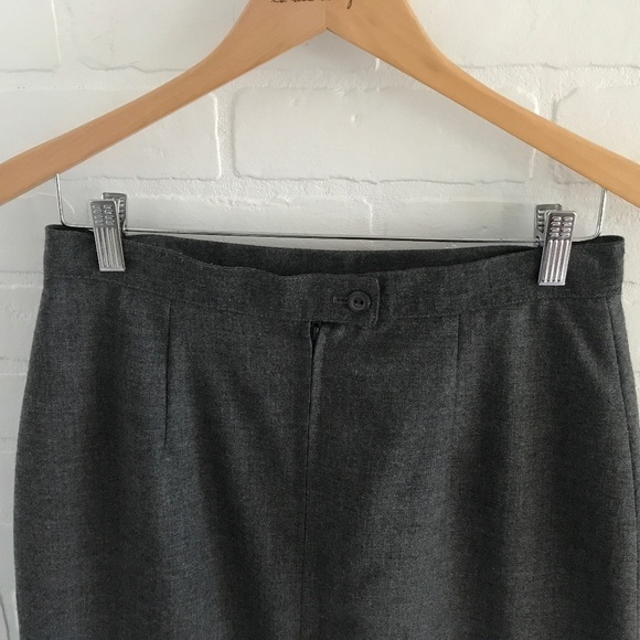 Vintage Pencil Skirt Mister Leonard Pure Virgin Wool Gray Women Size 14P - Picture 6 of 8
